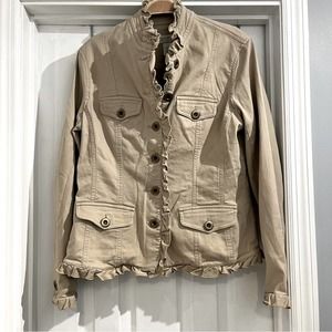 Jones New York Sport Women’s Khaki Button Up Jacket Size M